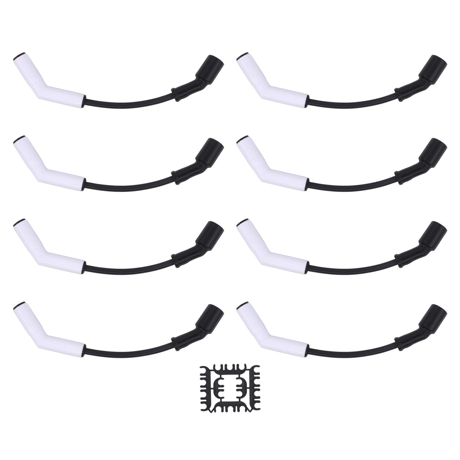 MOTOKU 8mm ceramic boot spark plug wire harness right-side view supports easy installation.
