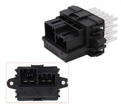 Motoku blower resistor close-up highlights black-silver build for durable replacement.