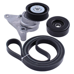 Motoku drive belt tensioner kit with serpentine pulley for GM engines improves belt tracking