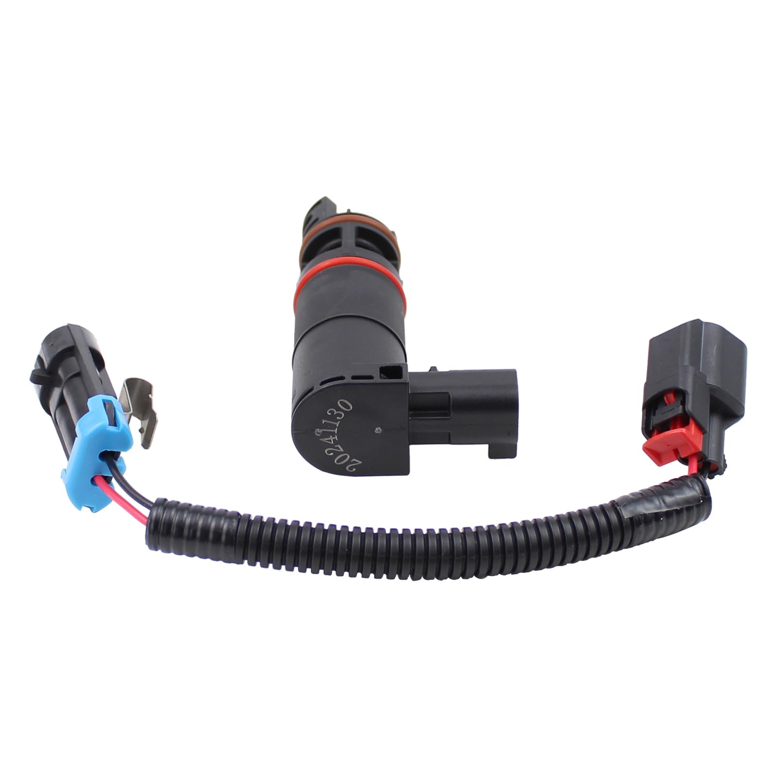 Motoku EVAP vent solenoid with wiring pigtail, side view showing compact connector