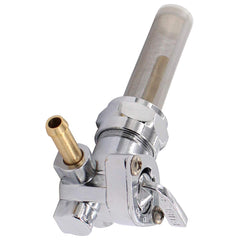 Chrome-plated MOTOKU gas tank petcock adds durable, polished look