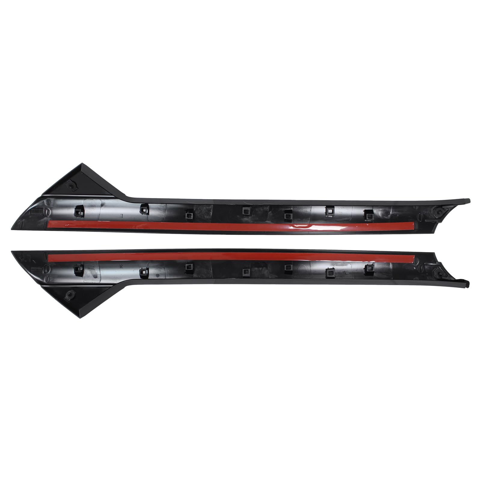 MOTOKU close-up of gloss finish on A-pillar molding shows premium shine.