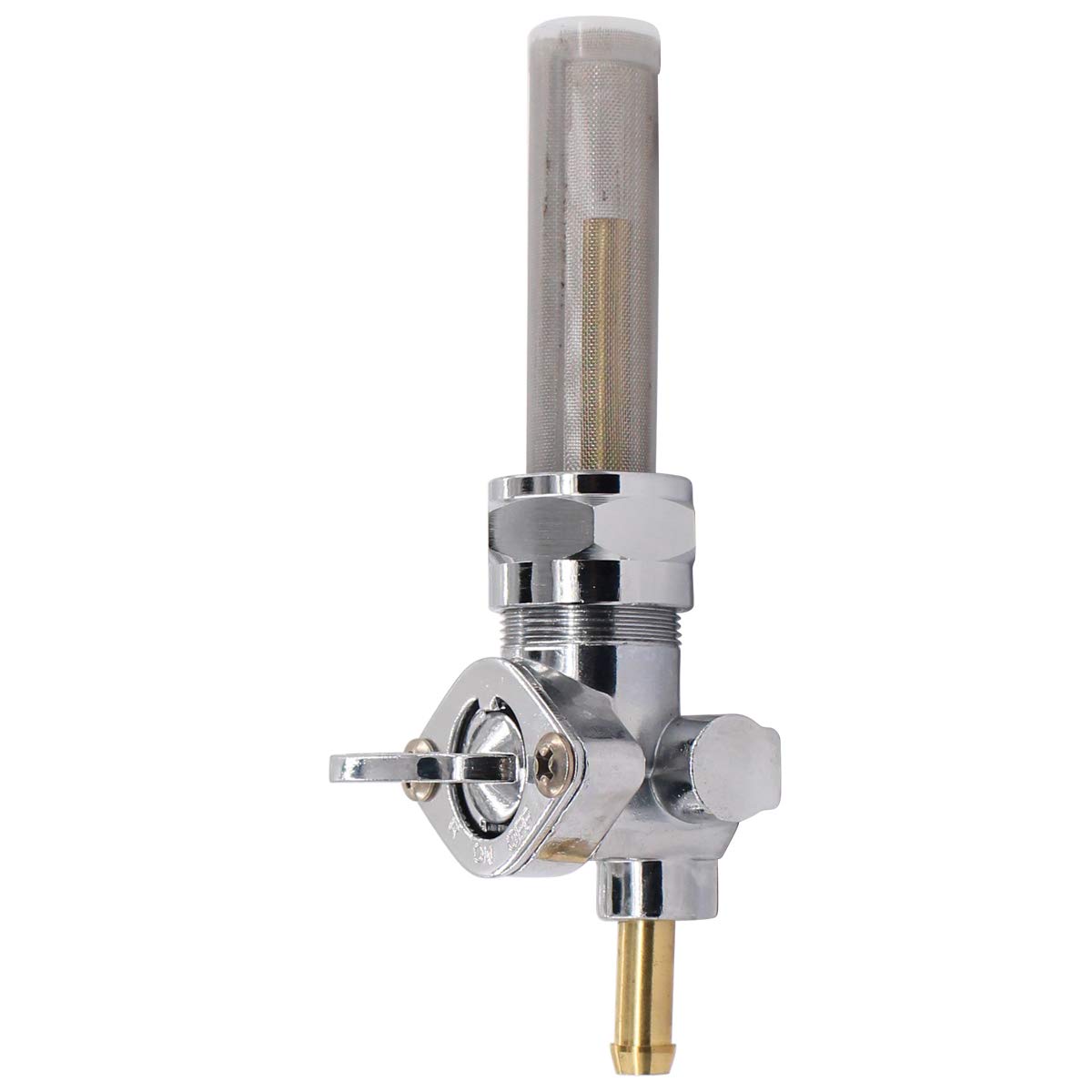 Straight-down spigot outlet on MOTOKU valve for steady fuel flow