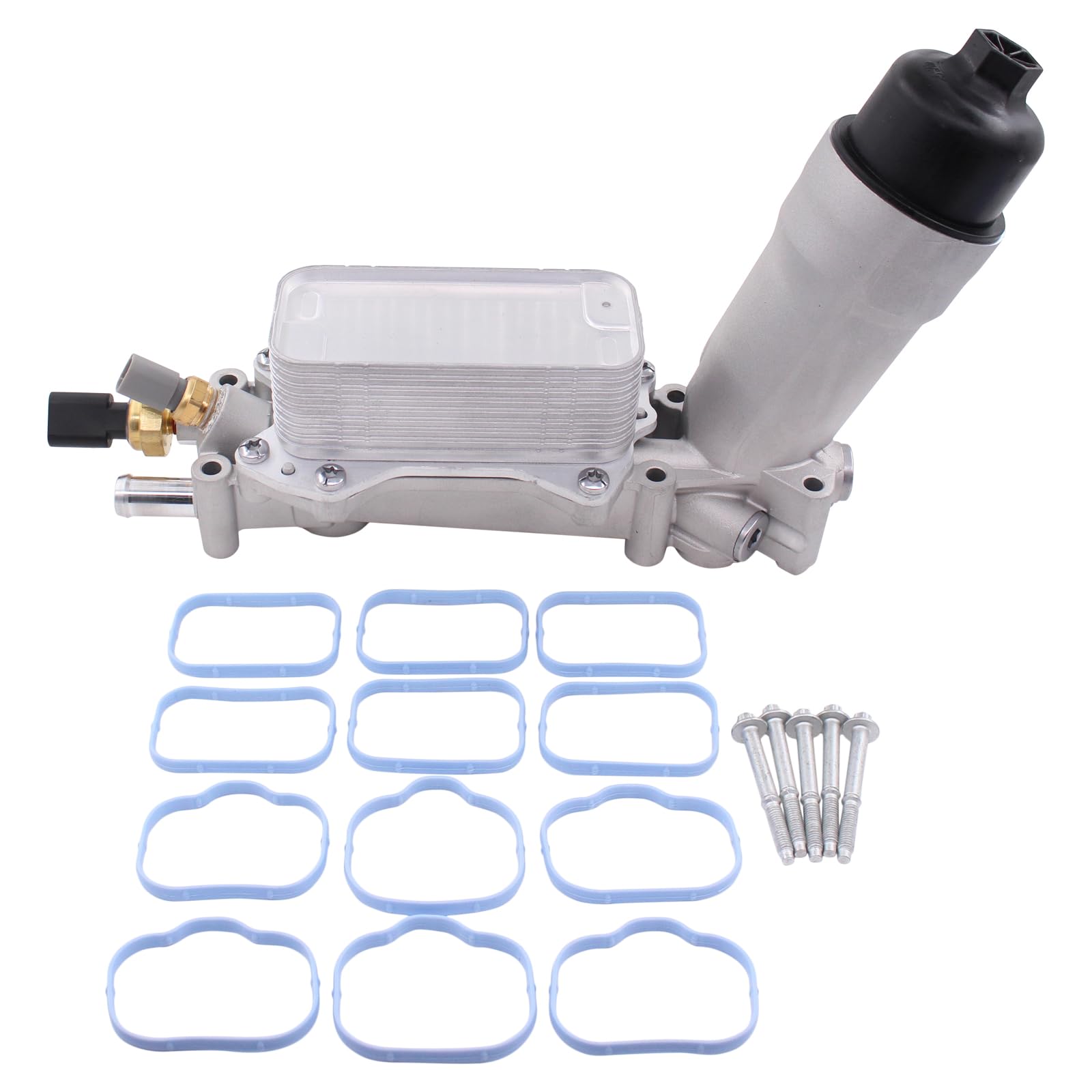MOTOKU upgraded aluminum oil cooler assembly for enhanced engine cooling