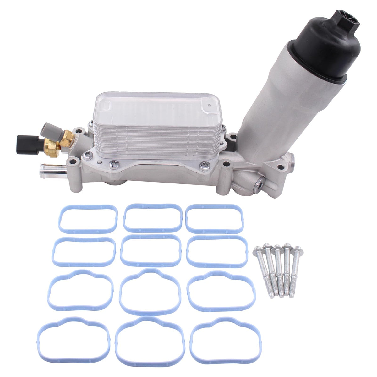 MOTOKU upgraded aluminum oil cooler assembly for enhanced engine cooling