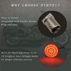 MotoParAcc 48‑LED panel delivers bright, even illumination for signals and brakes