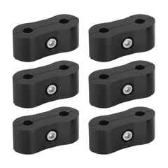 Motoparty 3/16 brake tubing separator clamp close-up shows durable aluminum for stable line fit.