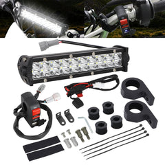 MotoParty 60W dirt bike light bar front view for night riding