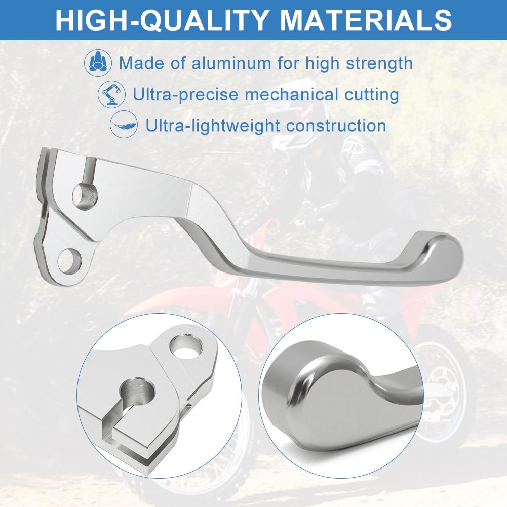Motoparty lever close-up showing precision fit and aluminum finish