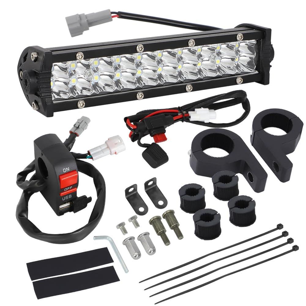 MotoParty USB charging function on light bar for powering devices