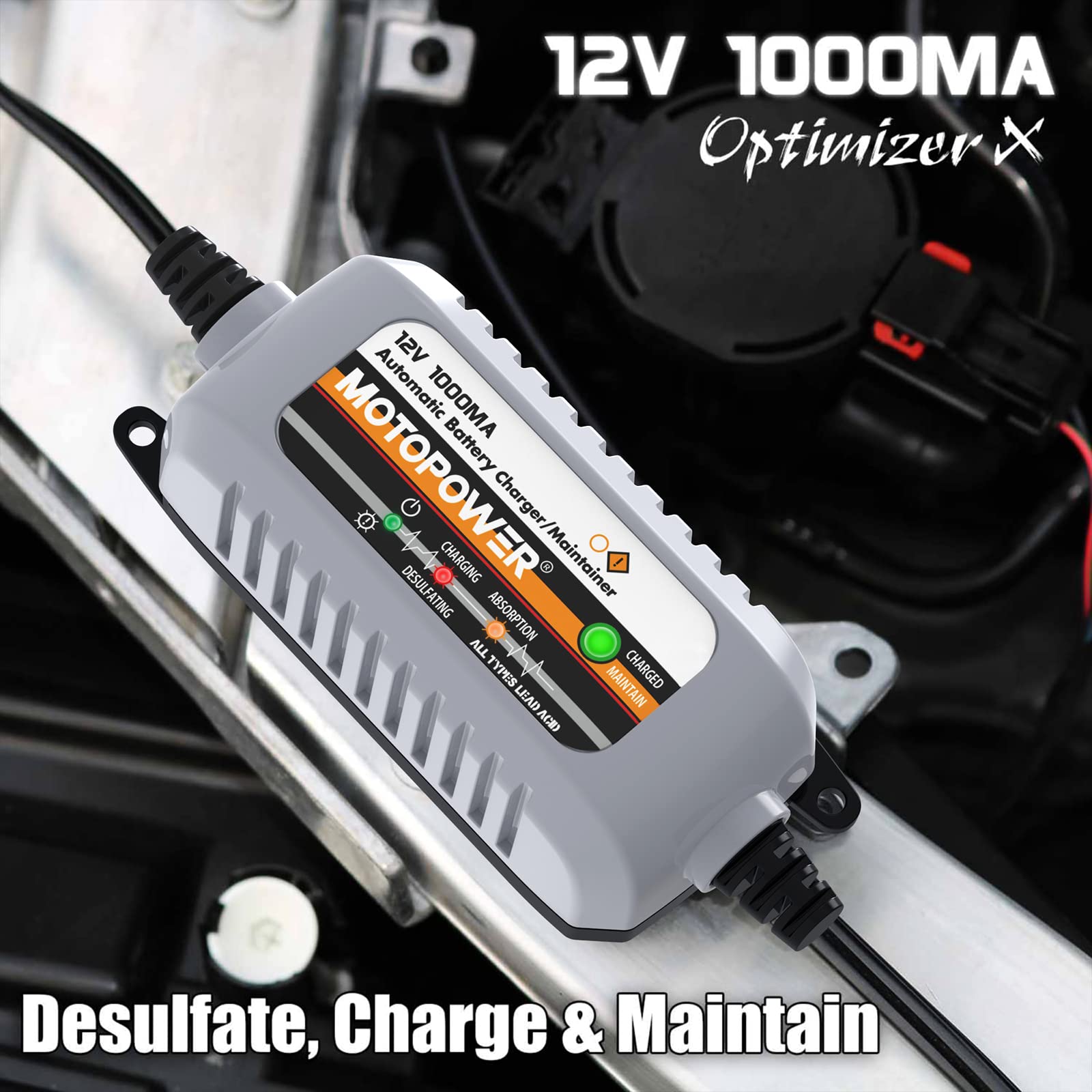 MOTOPOWER MP00205B cables and connectors for versatile 12V battery connections.