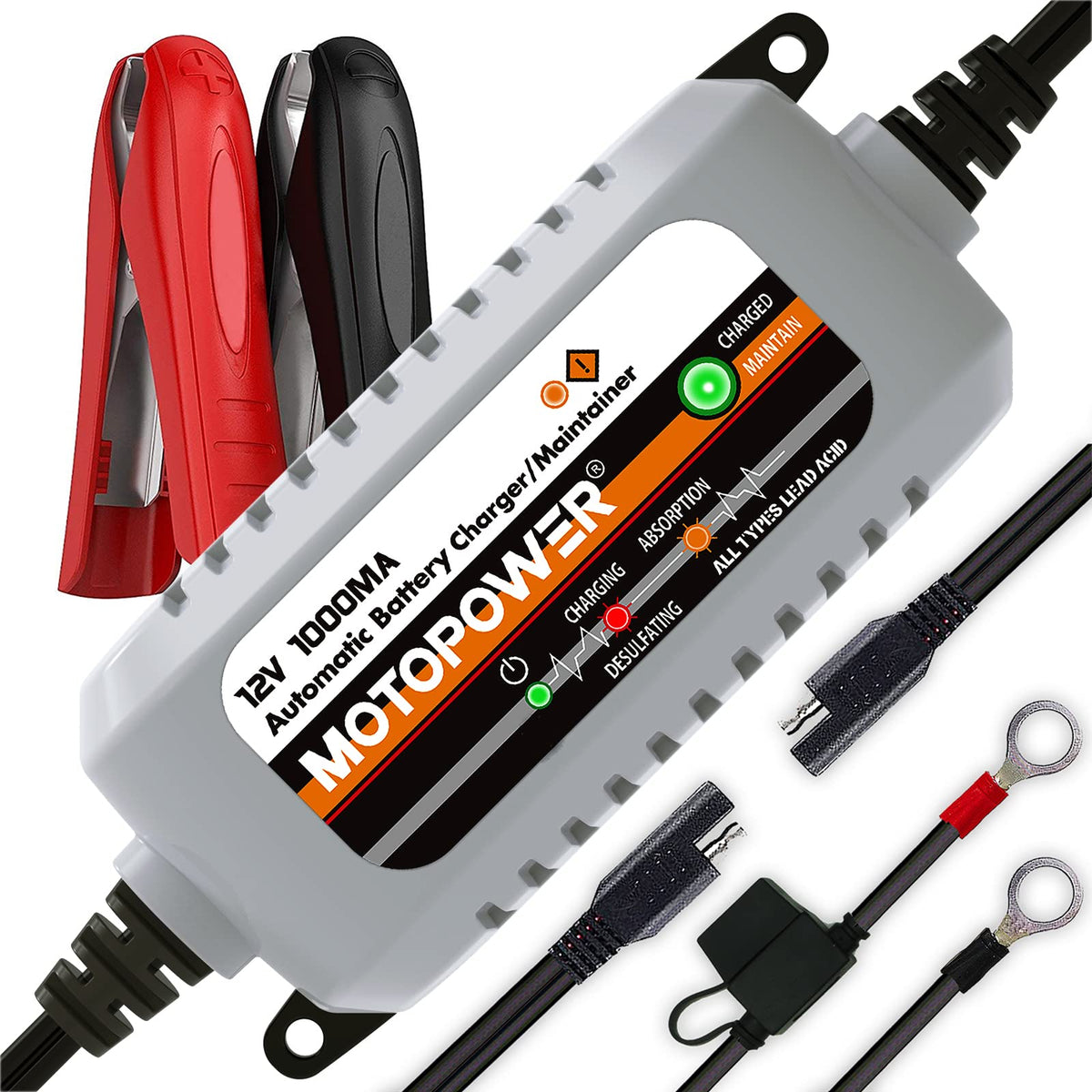 MOTOPOWER MP00205B compact case; durable housing for safe charging.
