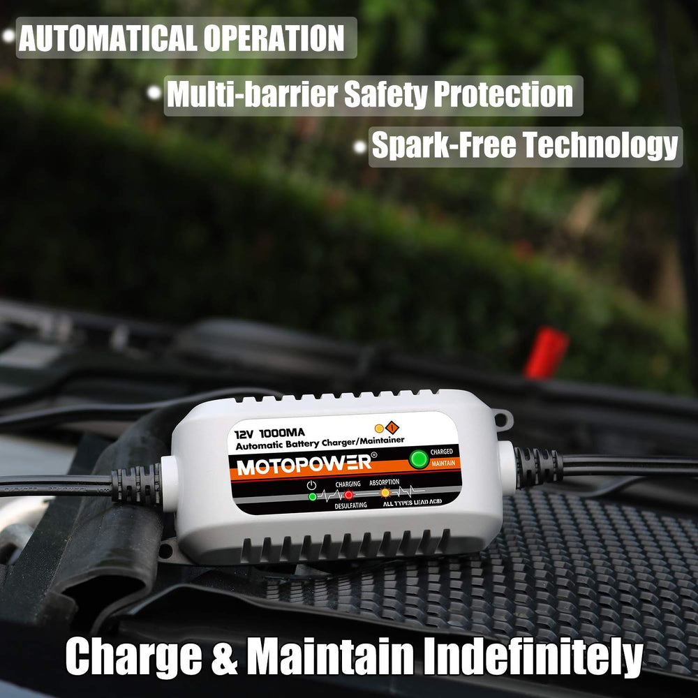 MOTOPOWER MP00205B safety protections with automatic stopping feature.