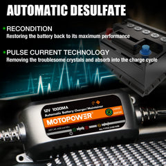 MOTOPOWER MP00205B spark-free safety protections for worry-free charging.