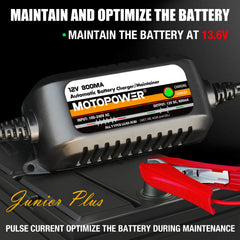 MOTOPOWER MP00205C digital display enables easy monitoring during charging