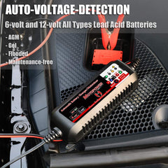 MOTOPOWER MP00207 SAE clips and leads enable fast connections.
