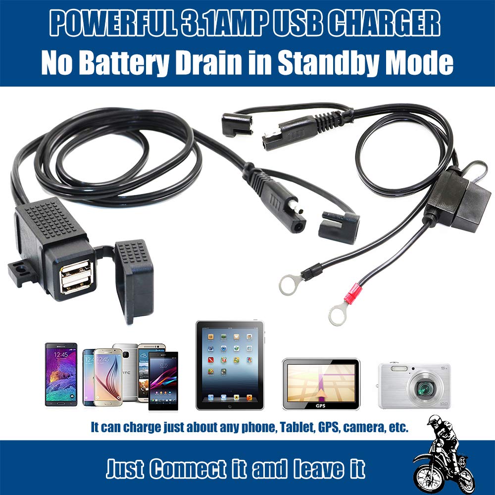 MOTOPOWER MP0609EA fused ring-terminal harness for battery connection