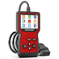 MOTOPOWER MP69033 OBD2 scanner front panel for fast engine diagnostics