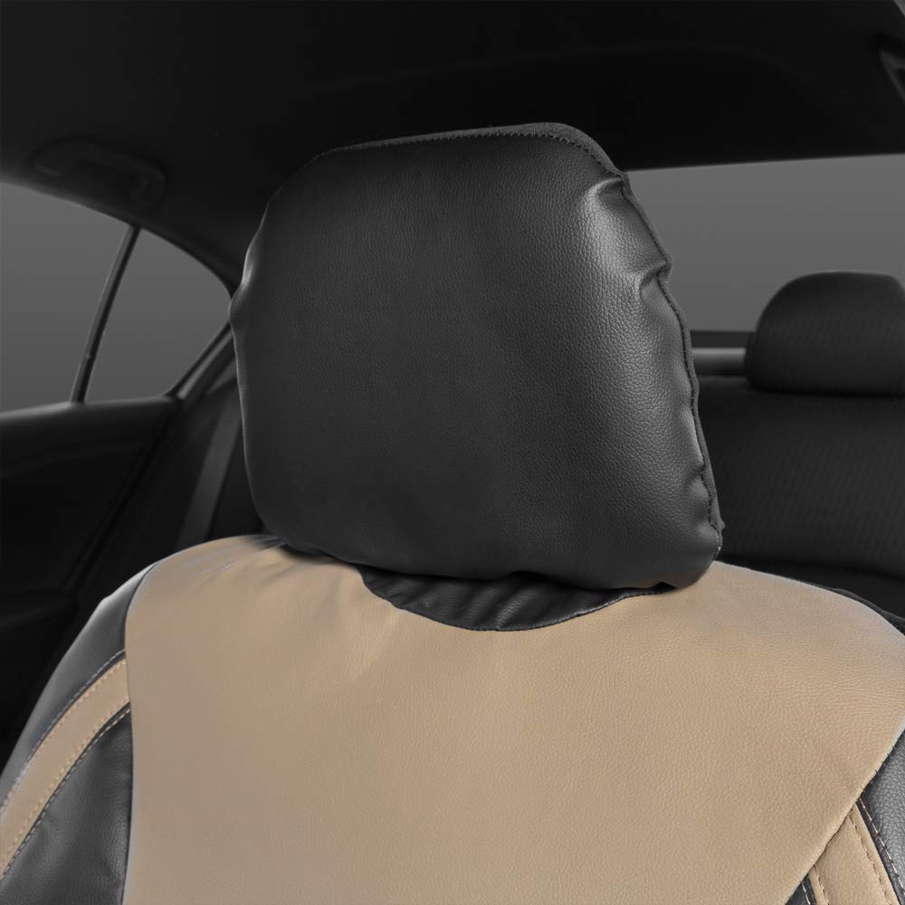 Motor Trend 4-piece front seat cover set provides complete coverage.