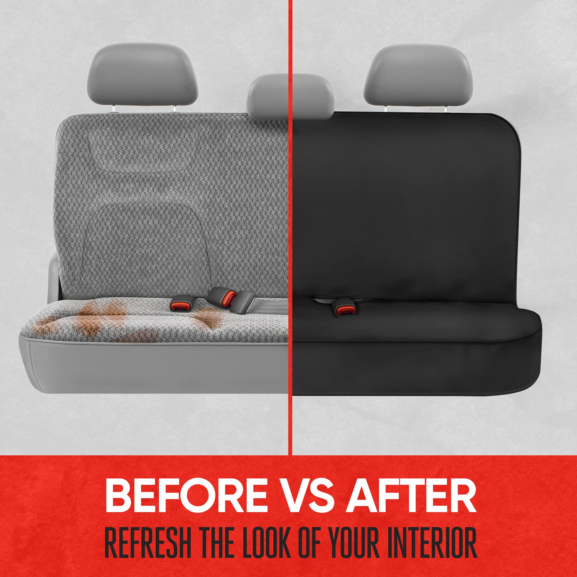 Motor Trend AquaShield resists dirt and spills on rear seat surface