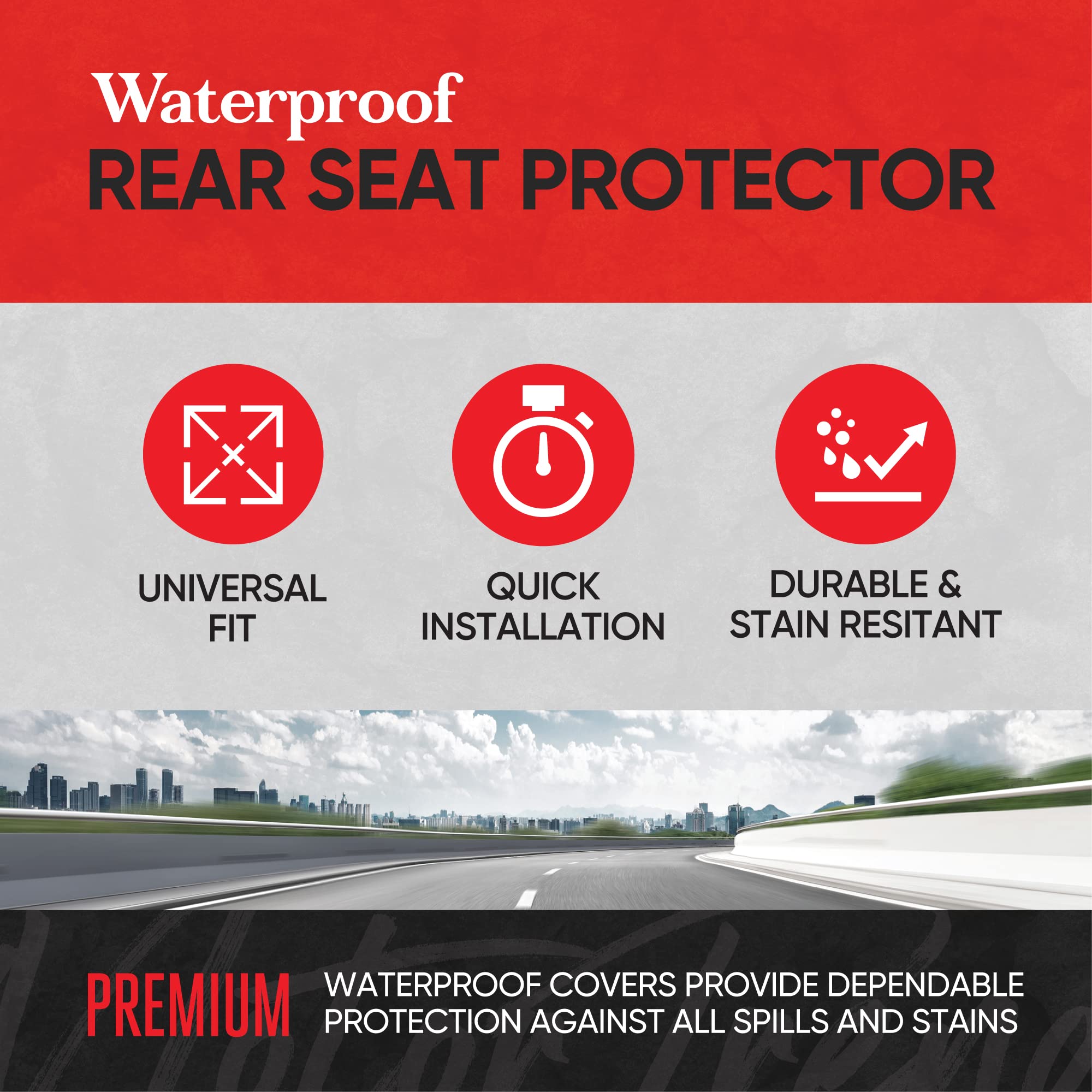 Motor Trend AquaShield neoprene lining close up highlights durability and waterproofing