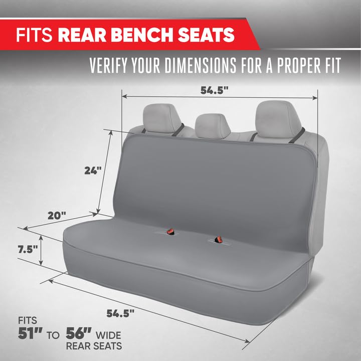 Motor Trend AquaShield rear bench cover universal fit example highlights vehicle compatibility