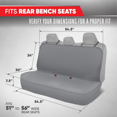 Motor Trend AquaShield rear bench cover universal fit example highlights vehicle compatibility