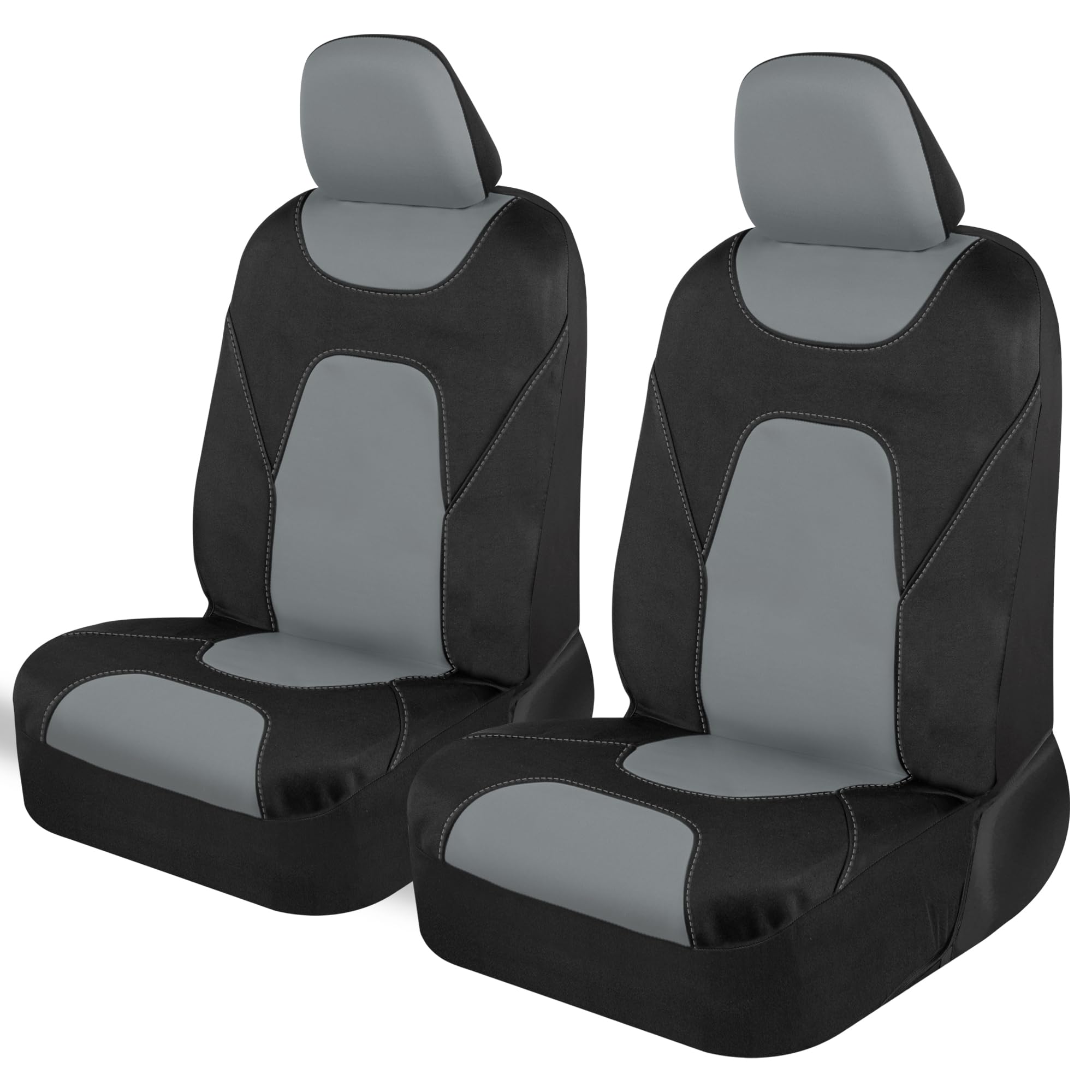 Motor Trend AquaShield waterproof front seat cover in gray protects against spills and wear