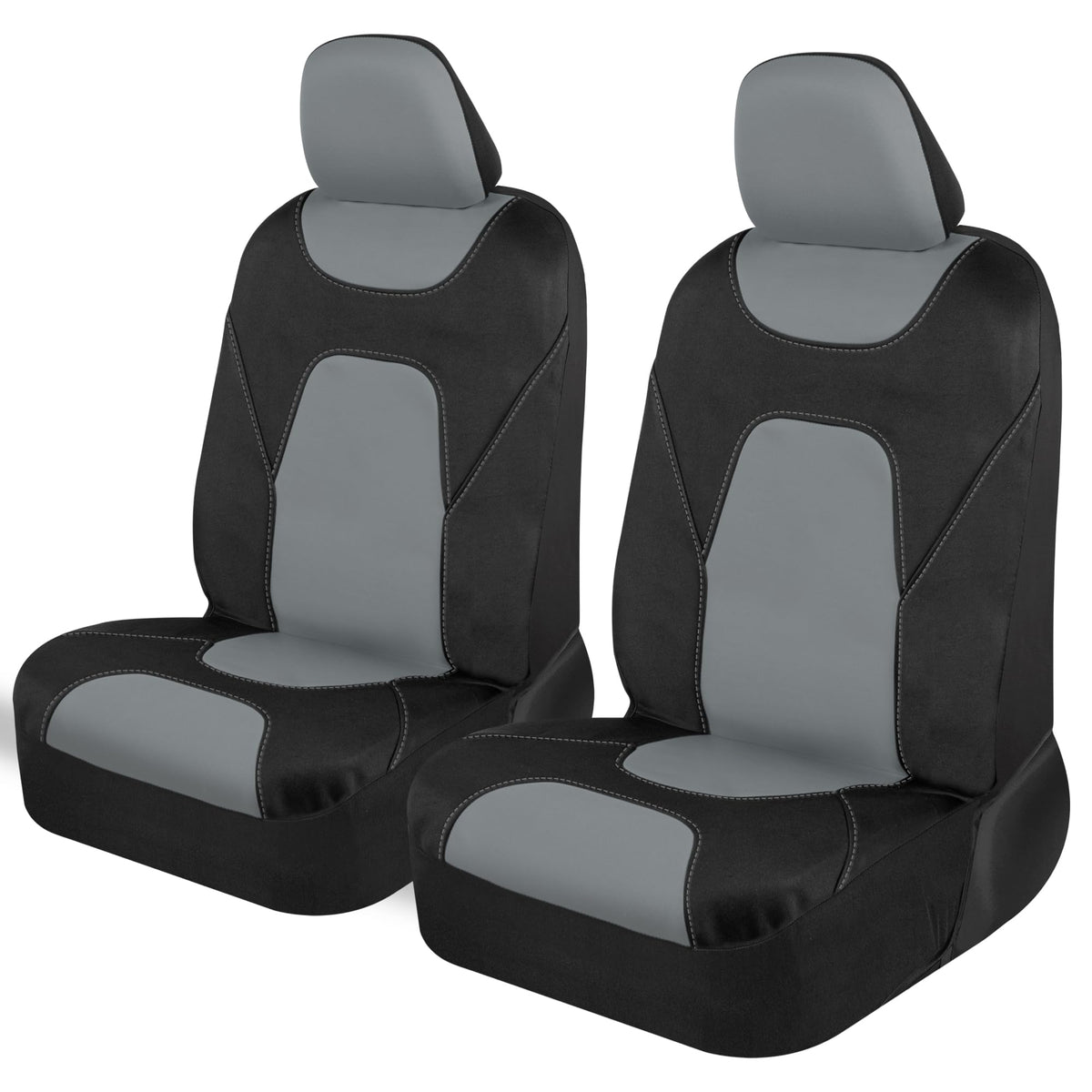 Motor Trend AquaShield waterproof front seat cover in gray protects against spills and wear