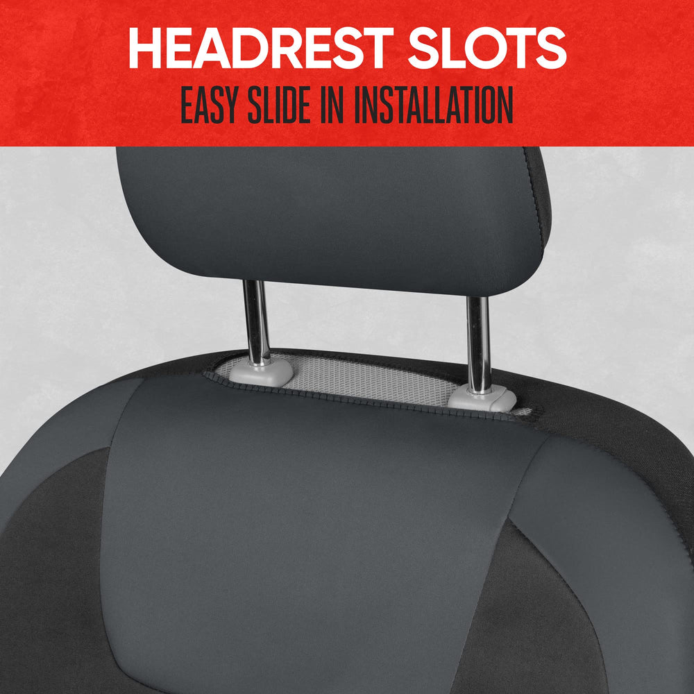 Motor Trend breathable polyester seat cover offers comfort and durability for daily use.