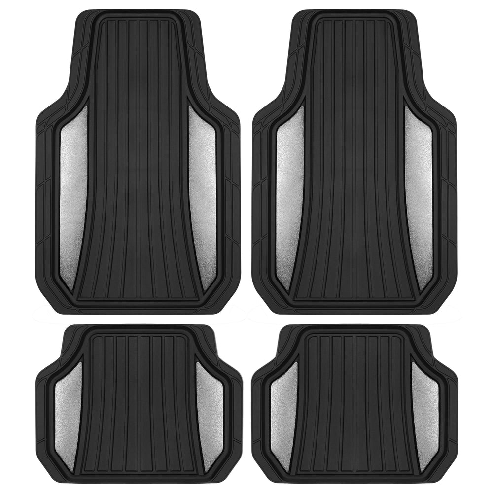 Motor Trend ChromeTech front mats with two-tone design provide durable all-weather protection.