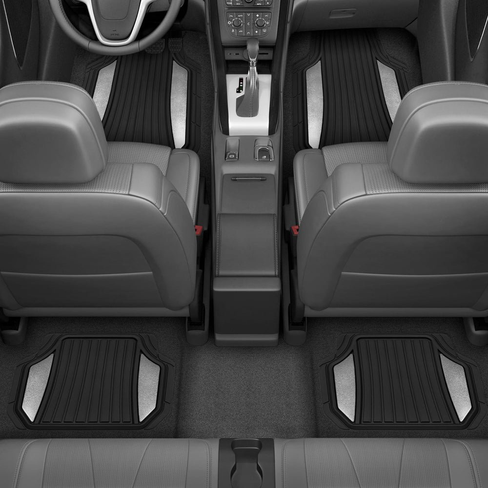 Motor Trend ChromeTech rear mats protect back seats and cargo area.