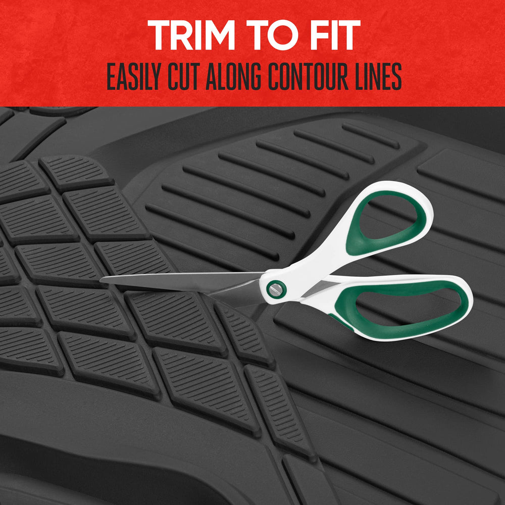 Motor Trend Defender rubber texture close-up emphasizes durability and easy cleaning.
