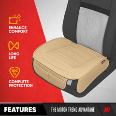 Motor Trend faux leather seat cover offers soft-touch luxury