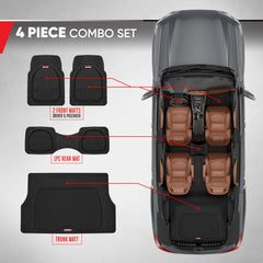 Motor Trend FlexTough cargo mat defends cargo space from spills during trips.