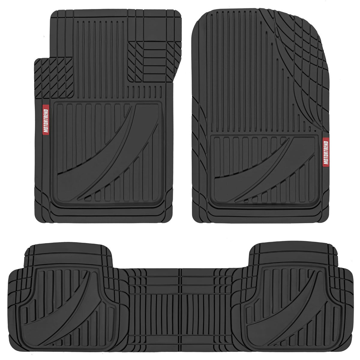 Motor Trend FlexTough front mats provide universal fit and rugged protection.
