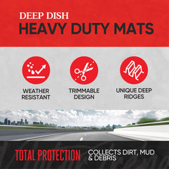 Motor Trend FlexTough Plus passenger-side mat featuring ergonomic grooves for comfort.