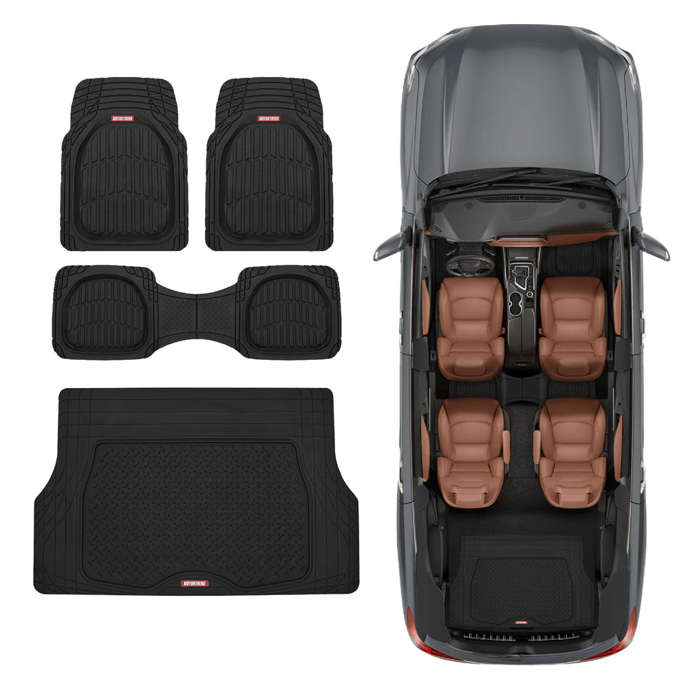 Motor Trend FlexTough rear mats offer full coverage and easy cleanup for daily use.