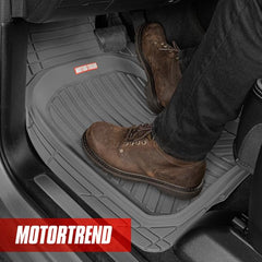 Motor Trend FlexToughXL rear mats providing complete coverage and spill resistance.