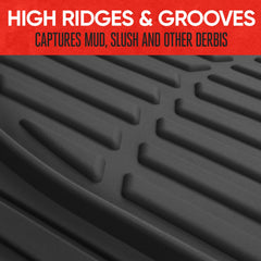 Motor Trend FlexTough universal-fit mats molding to interior contours.
