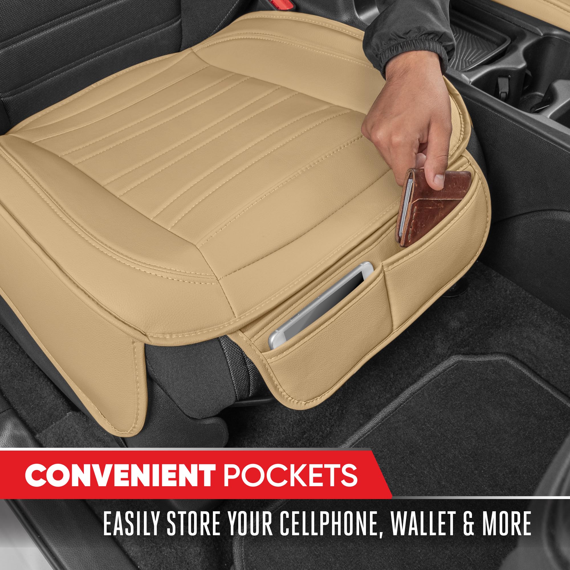 Motor Trend front-pocket storage seat cover adds convenient space