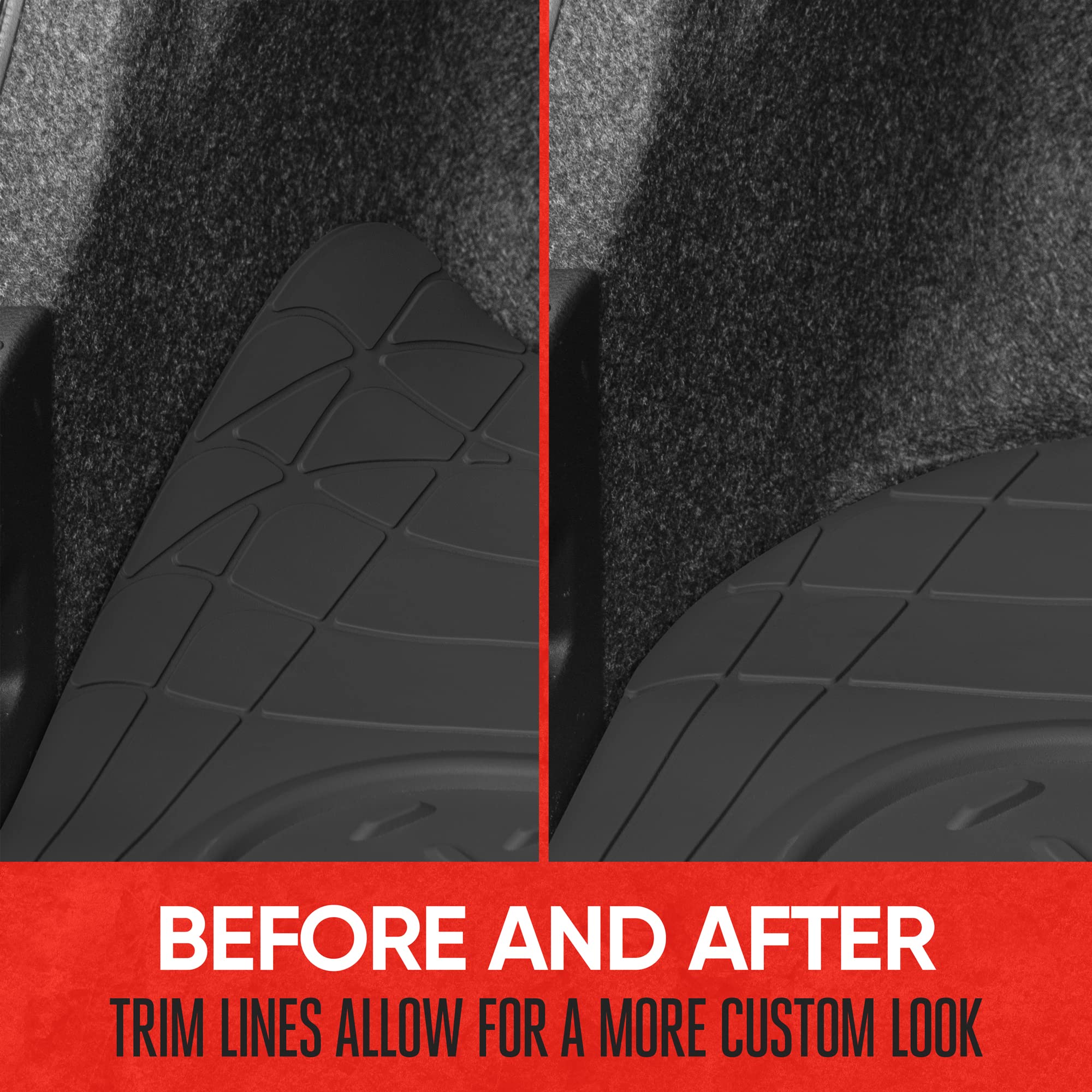 Motor Trend odorless polymer rubber liner stays flexible across seasons