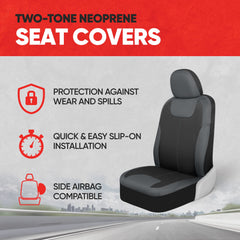 Motor Trend removable headrest seat cover for quick, flexible setup.