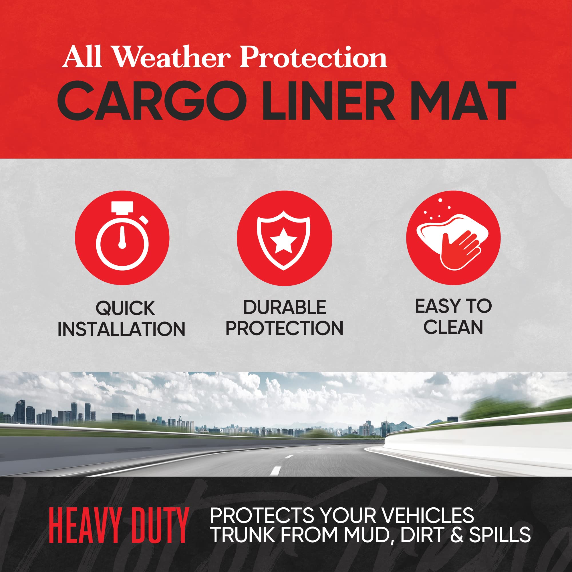 Motor Trend spill protection cargo mat shields luggage from moisture
