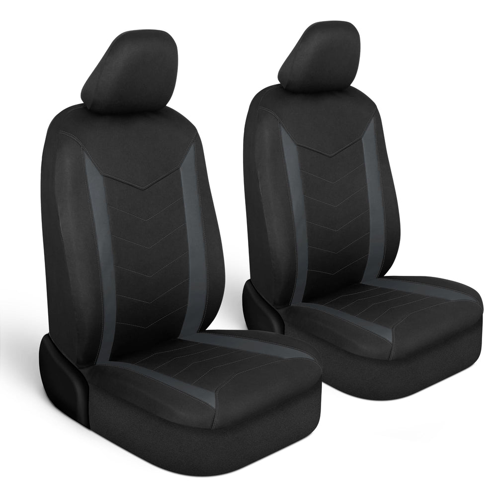 Motor Trend SpillGuard 2 charcoal gray front seat cover protects against spills and wear.
