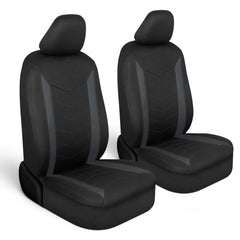 Motor Trend SpillGuard 2 charcoal gray front seat cover protects against spills and wear.