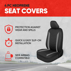 Motor Trend SpillGuard front seat cover shows universal-fit design for easy installation.