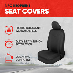 Motor Trend SpillGuard2 seat cover being wiped clean after a spill