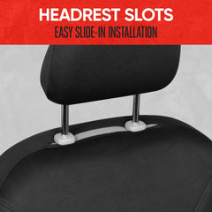 Motor Trend SpillGuard2 universal-fit front seat cover installed in a car