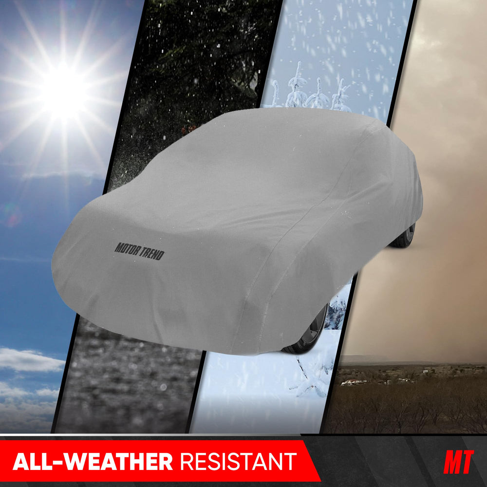 Motor Trend water-resistant inner lining protects interior from moisture buildup